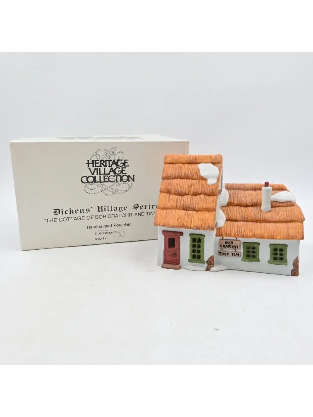Dept 56 Dickens Heritage Village Bob Cratchit & Tiny Tim Cottage 1986 Boxed
